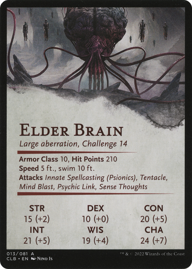 Elder Brain // Elder Brain (ACLB-013) - Battle for Baldur's Gate Art Series (Borderless) Foil