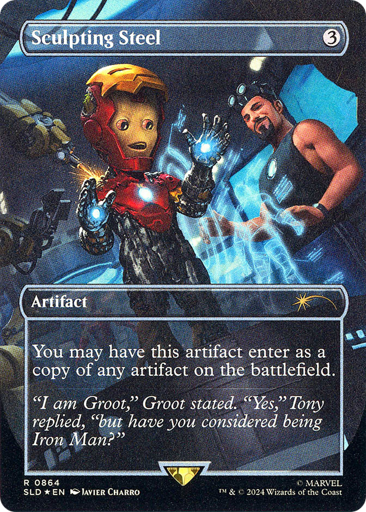 Sculpting Steel (Rainbow Foil) (SLD-864) - Secret Lair Drop (Borderless) Foil