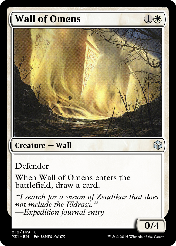 Wall of Omens (PZ1-016) - Legendary Cube Prize Pack Foil