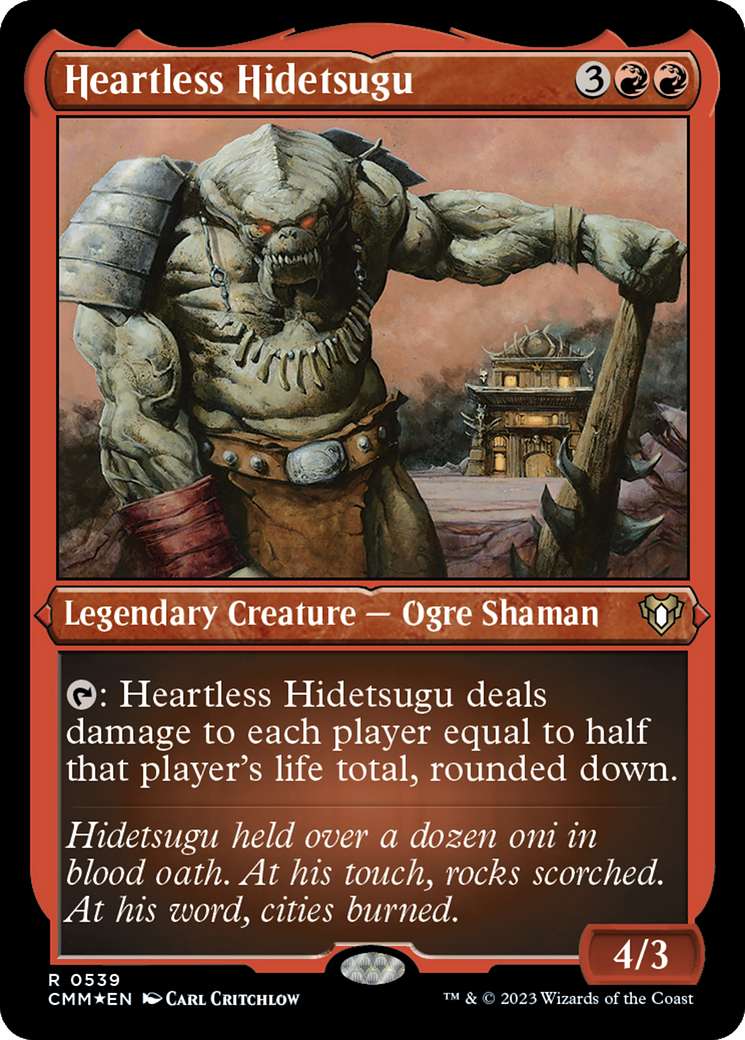 Heartless Hidetsugu (CMM-539) - Commander Masters Etched Foil