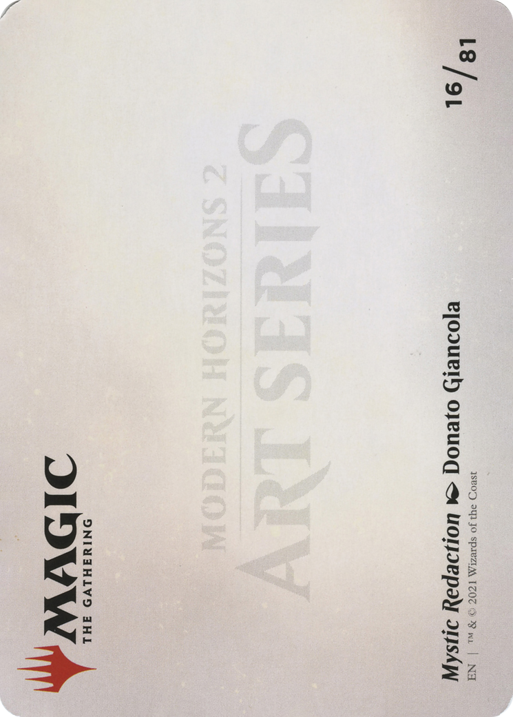 Mystic Redaction // Mystic Redaction (AMH2-016) - Modern Horizons 2 Art Series (Borderless) Foil