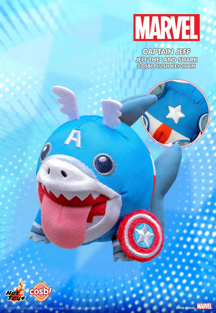 Hot Toys x COSBI - Marvel Jeff the Land Shark Cosbi Plush Keychain Blind Box