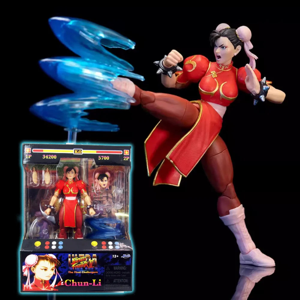 Street Fighter II: Chun-Li 6 Inch Figure (Player 2 Red)
