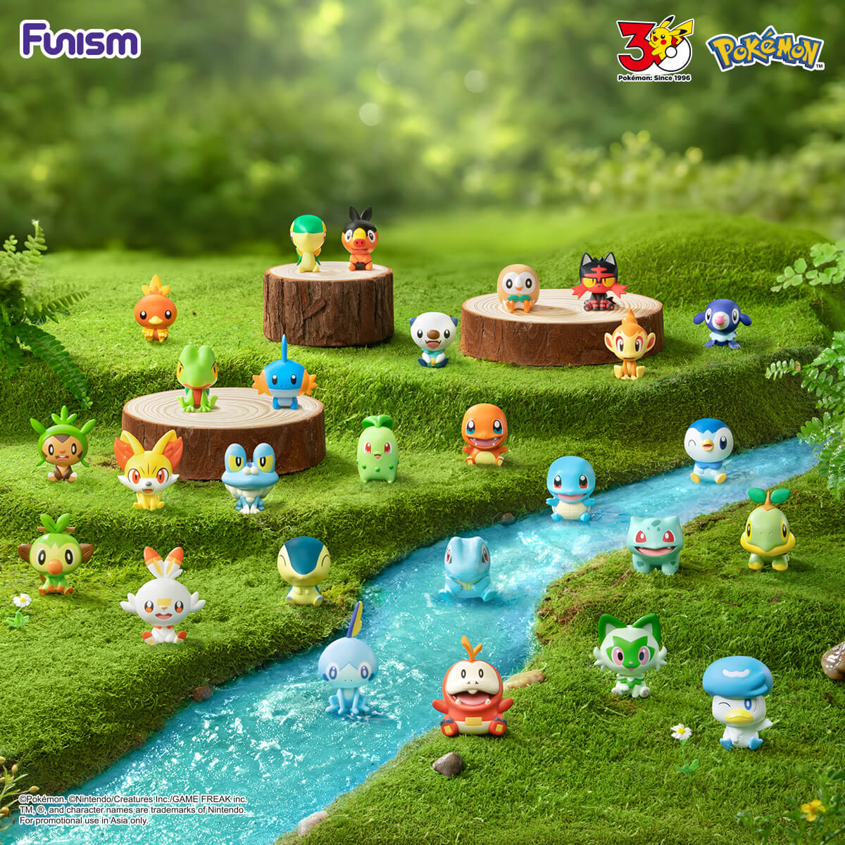 Pokémon: 30th Anniversary - Palm Sized Wonders First Partners Series Figure Blind Box