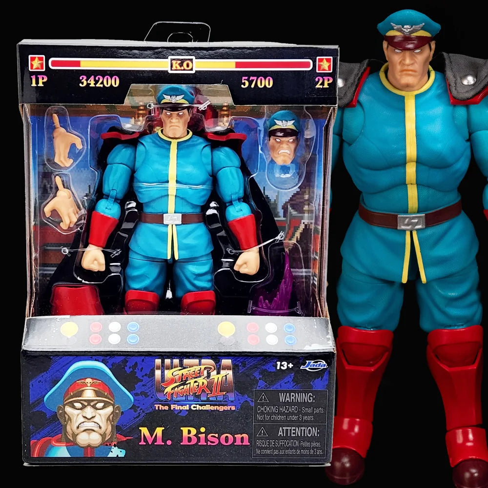 Street Fighter II: M. Bison 6 Inch Figure (Player 2 Cyan)