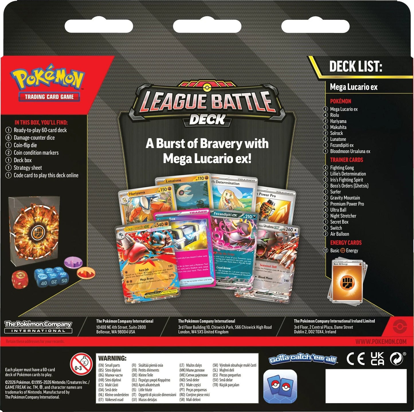 Pokémon: Mega Lucario ex League Battle Deck