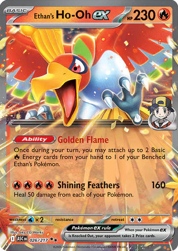 Ethan's Ho-Oh ex 026  - Holofoil ME Ascended Heroes - Double Rare