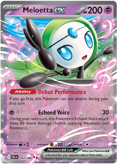 Meloetta ex (044/086) [Scarlet & Violet: Black Bolt]