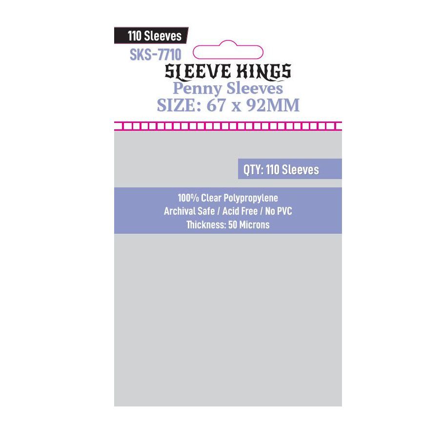 Sleeve Kings Penny Card Game Card Sleeves (67 x 92 mm)