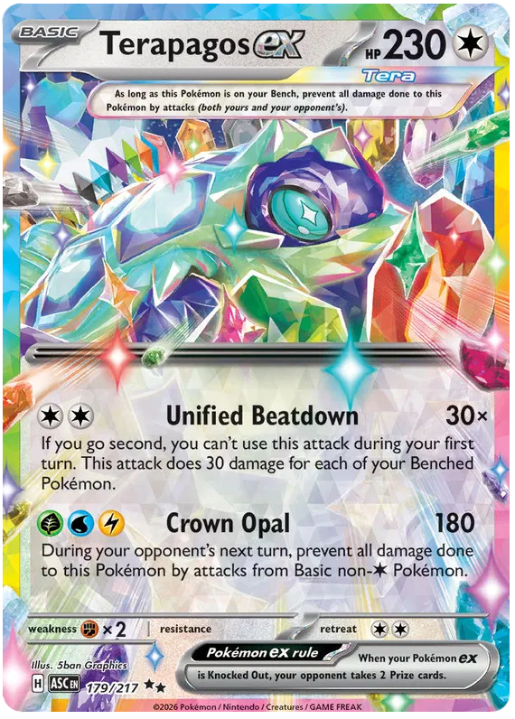 Terapagos ex 179  - Holofoil ME Ascended Heroes - Double Rare