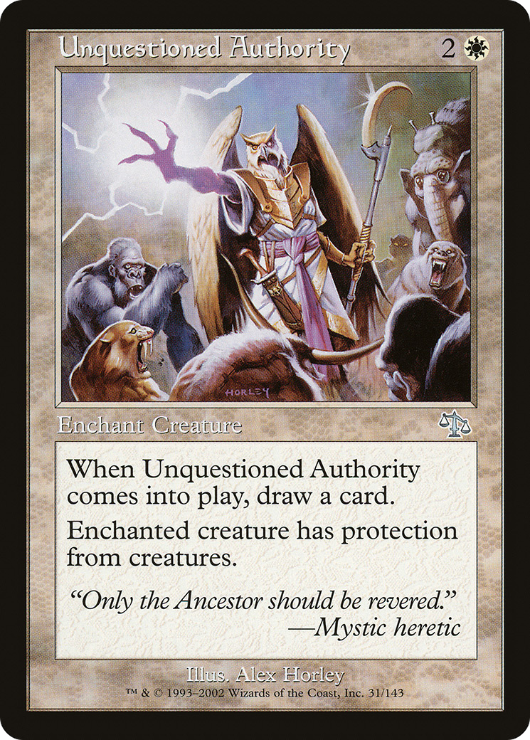Unquestioned Authority (JUD-031) - Judgment