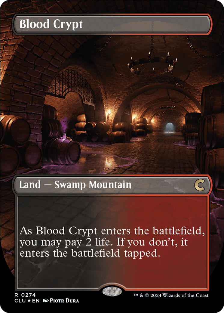 Blood Crypt (Borderless) (CLU-274) - Ravnica: Clue Edition (Borderless) Foil