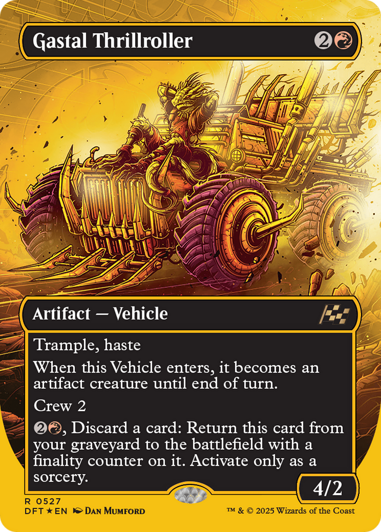 Gastal Thrillroller (Borderless) (First-Place Foil) (DFT-527) - Aetherdrift (Borderless) Foil