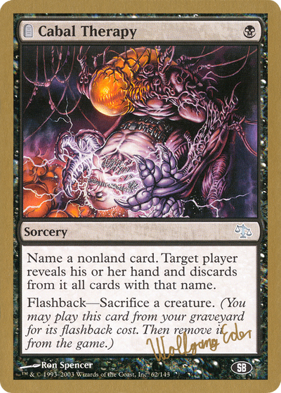Cabal Therapy - 2003 Wolfgang Eder (JUD) (SB) (WCD-) - World Championship Decks 2003: (tombstone)