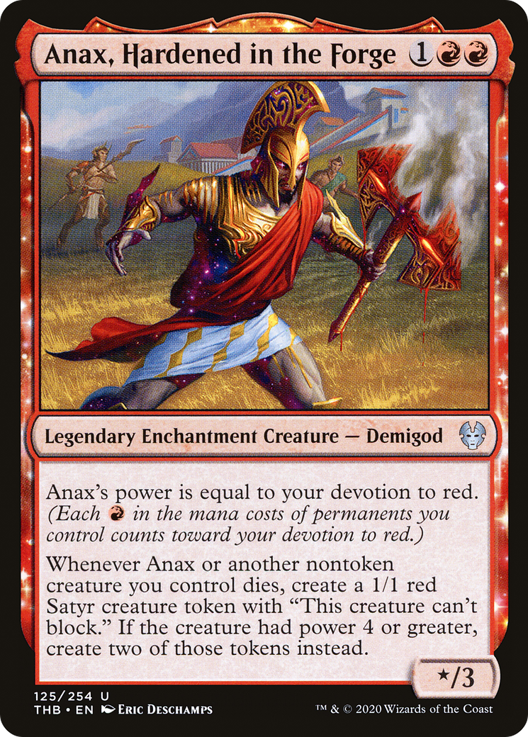Anax, Hardened in the Forge (THB-125) - Theros Beyond Death: (enchantment) Foil