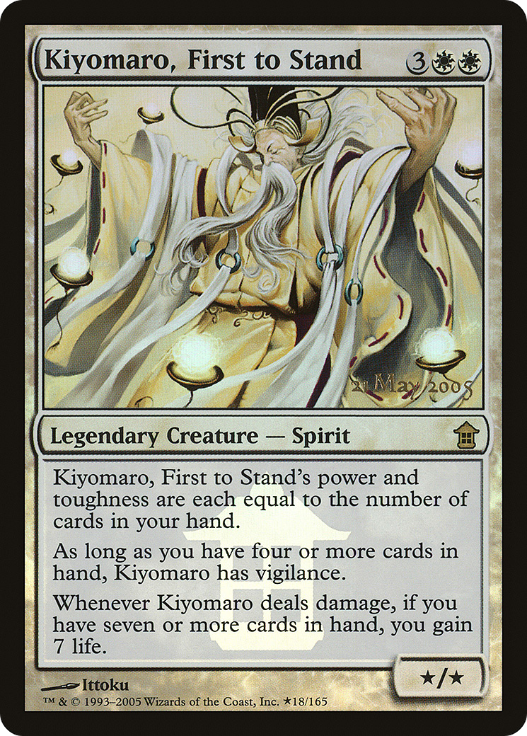 Kiyomaro, First to Stand (PRE-018) - Saviors of Kamigawa Promos Foil