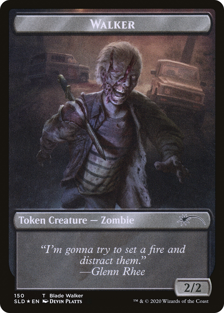 Walker (Blade Walker // Winslow) Double-sided Token (SLD-150 // 151) - Secret Lair Drop Foil