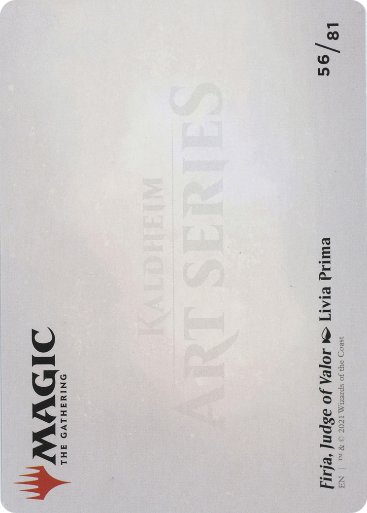 Firja, Judge of Valor // Firja, Judge of Valor (ASKHM-056) - Art Series: Kaldheim (Borderless) Foil
