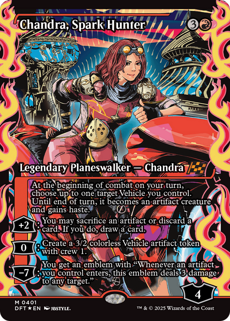 Chandra, Spark Hunter (Showcase) (DFT-401) - Aetherdrift: (Showcase) Foil