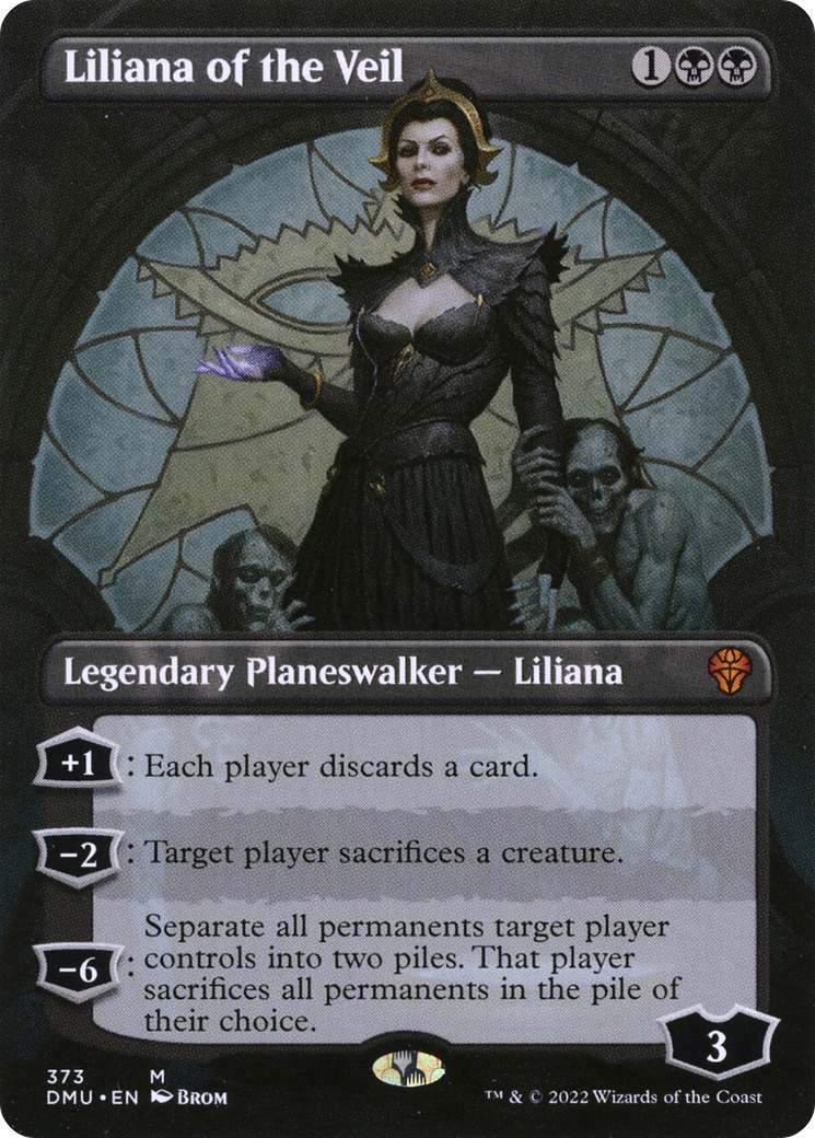 Liliana of the Veil (Borderless) (DMU-373) - Dominaria United (Borderless) Foil