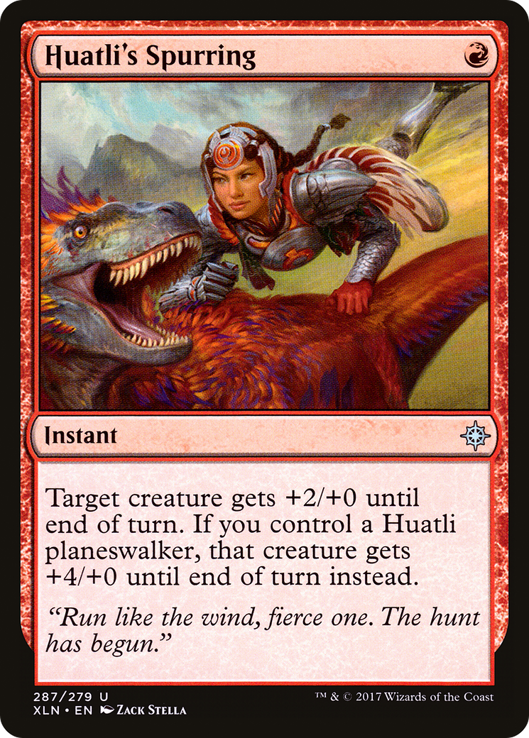Huatli's Spurring (XLN-287) - Ixalan Foil