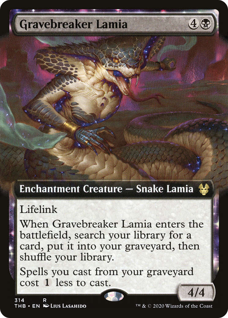 Gravebreaker Lamia (Extended Art) (THB-314) - Theros Beyond Death: (Extended Art, enchantment) Foil
