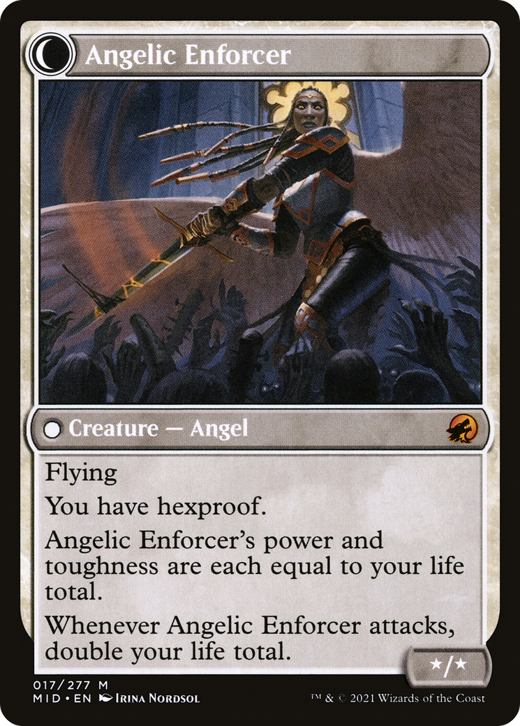 Enduring Angel (MID-017) - Innistrad: Midnight Hunt: (Double Faced Transform)