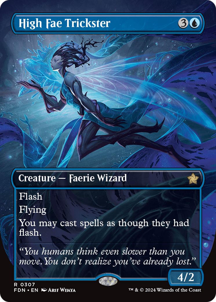 High Fae Trickster (Borderless) (FDN-307) - Foundations (Borderless) Foil