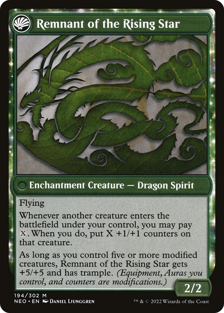 Jugan Defends the Temple (NEO-194) - Kamigawa: Neon Dynasty: (fandfc, enchantment)