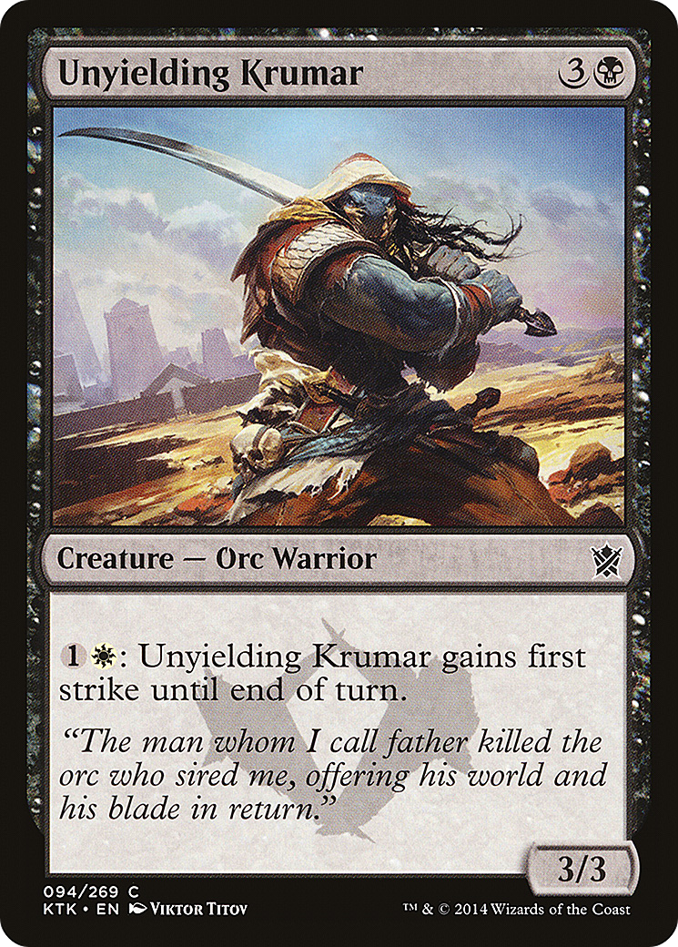 Unyielding Krumar (KTK-094) - Khans of Tarkir Foil