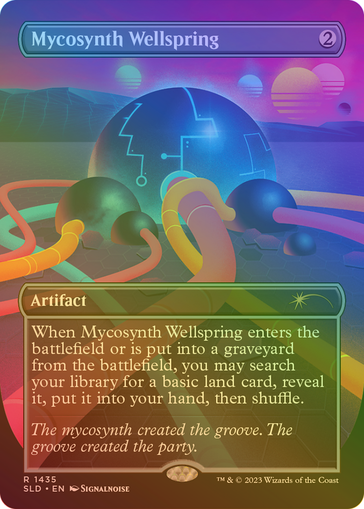 Mycosynth Wellspring (Rainbow Foil) (SLD-1435) - Secret Lair Drop (Borderless) Foil