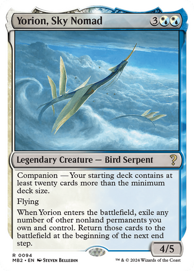 Yorion, Sky Nomad (White Border) (MB2-094) - Mystery Booster 2: (companion)