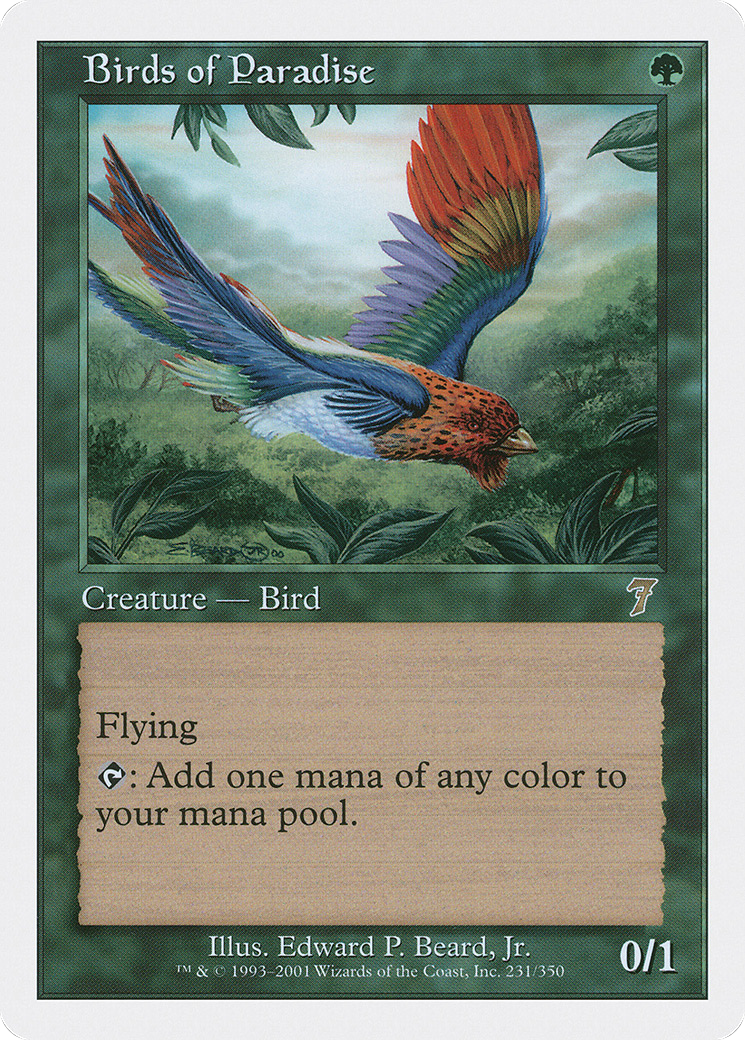 Birds of Paradise (7ED-231) - 7th Edition Foil