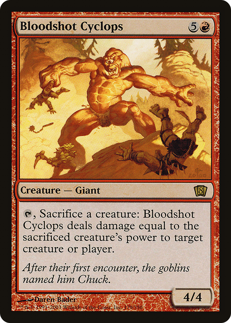 Bloodshot Cyclops (8ED-179) - 8th Edition Foil