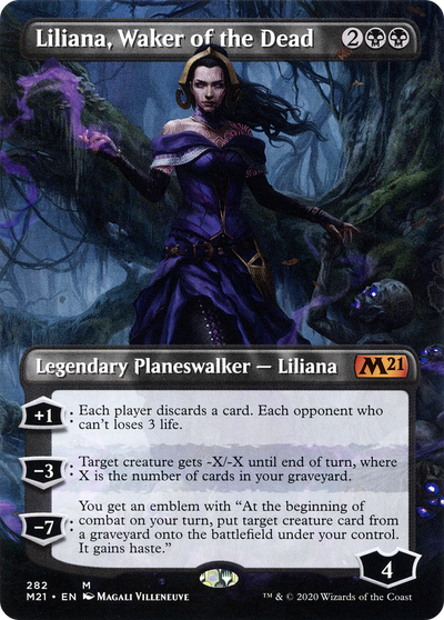 Liliana, Waker of the Dead (Borderless) (M21-282) - Core Set 2021 (Borderless)