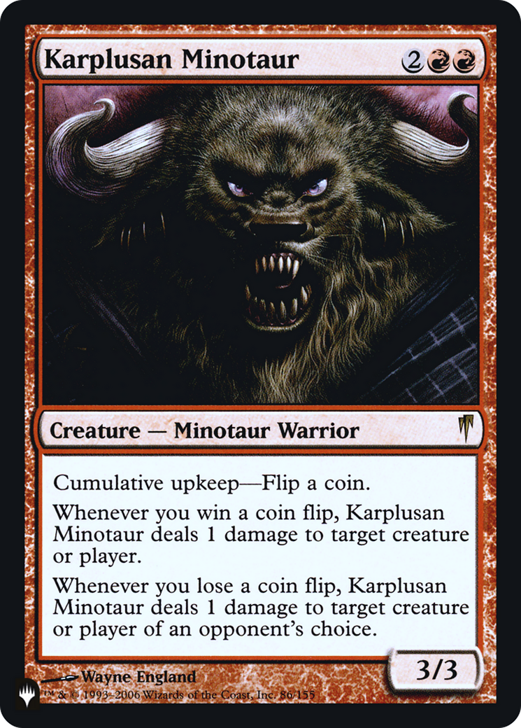 Karplusan Minotaur (LIST-086) - The List Foil