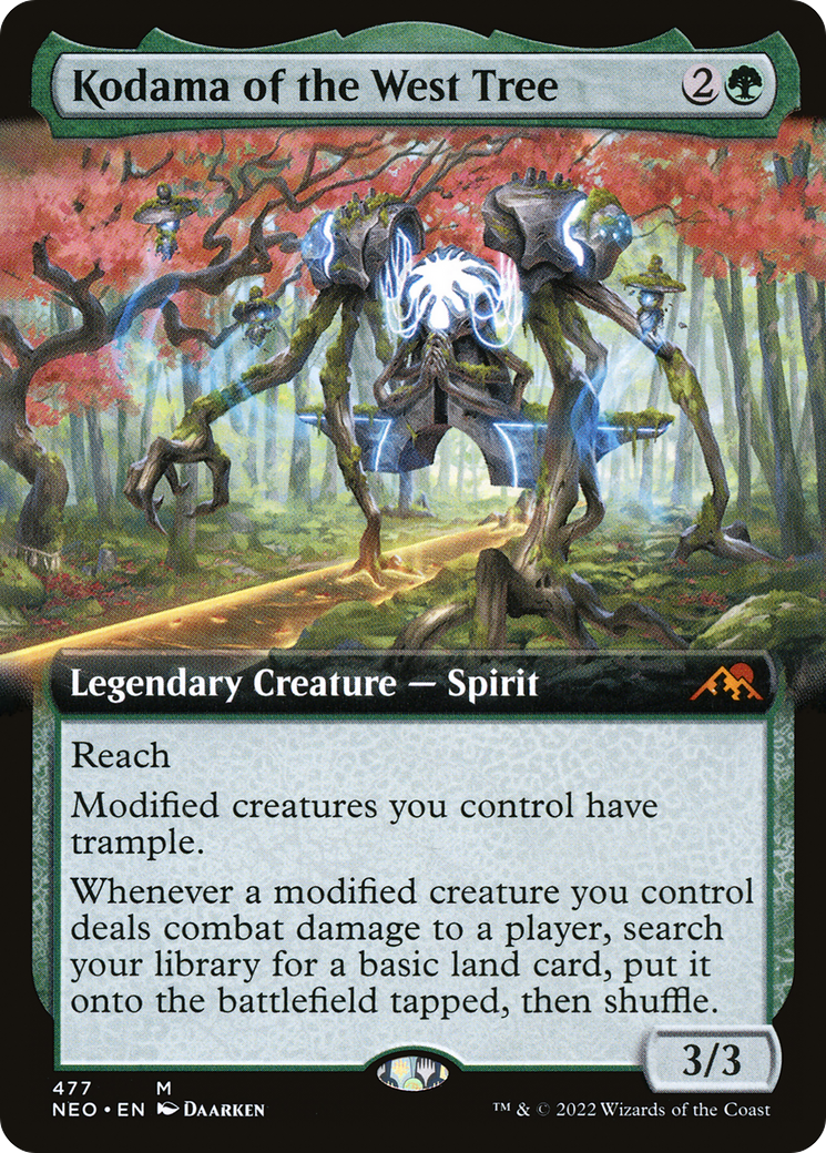 Kodama of the West Tree (Extended Art) (NEO-477) - Kamigawa: Neon Dynasty: (Extended Art) Foil