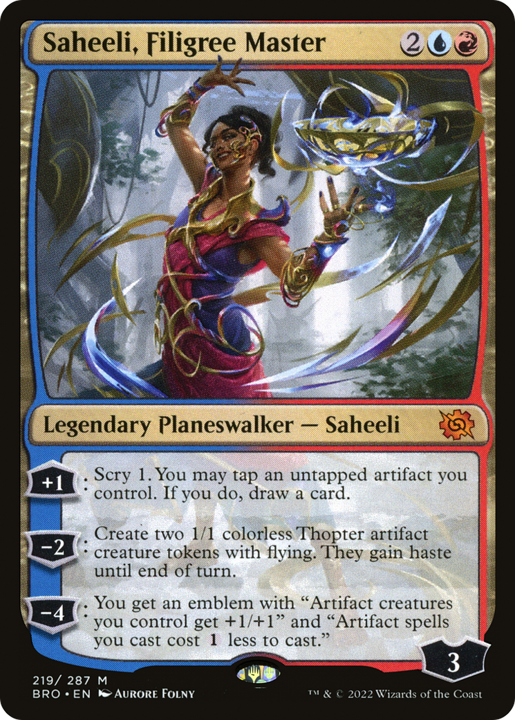 Saheeli, Filigree Master (BRO-219) - The Brothers' War Foil