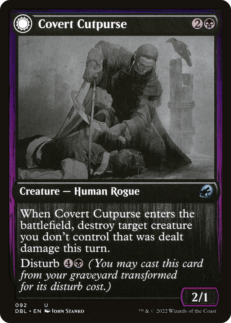 Covert Cutpurse (DBL-092) - Innistrad: Double Feature: (Double Faced Transform)