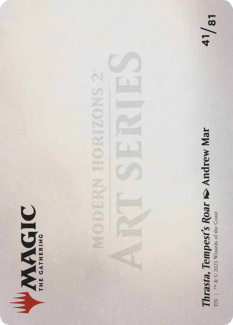 Thrasta, Tempest's Roar // Thrasta, Tempest's Roar (AMH2-041) - Modern Horizons 2 Art Series (Borderless) Foil