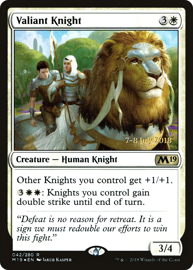 Valiant Knight (PRE-042) - Core Set 2019 Promos Foil