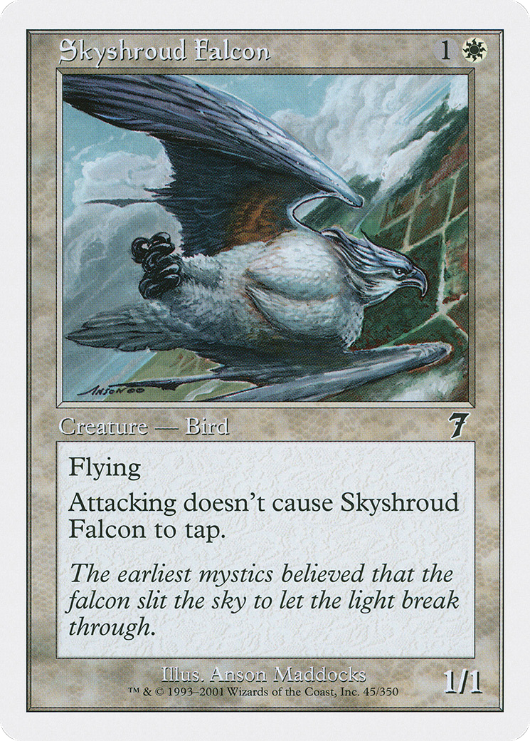 Skyshroud Falcon (7ED-045) - 7th Edition Foil