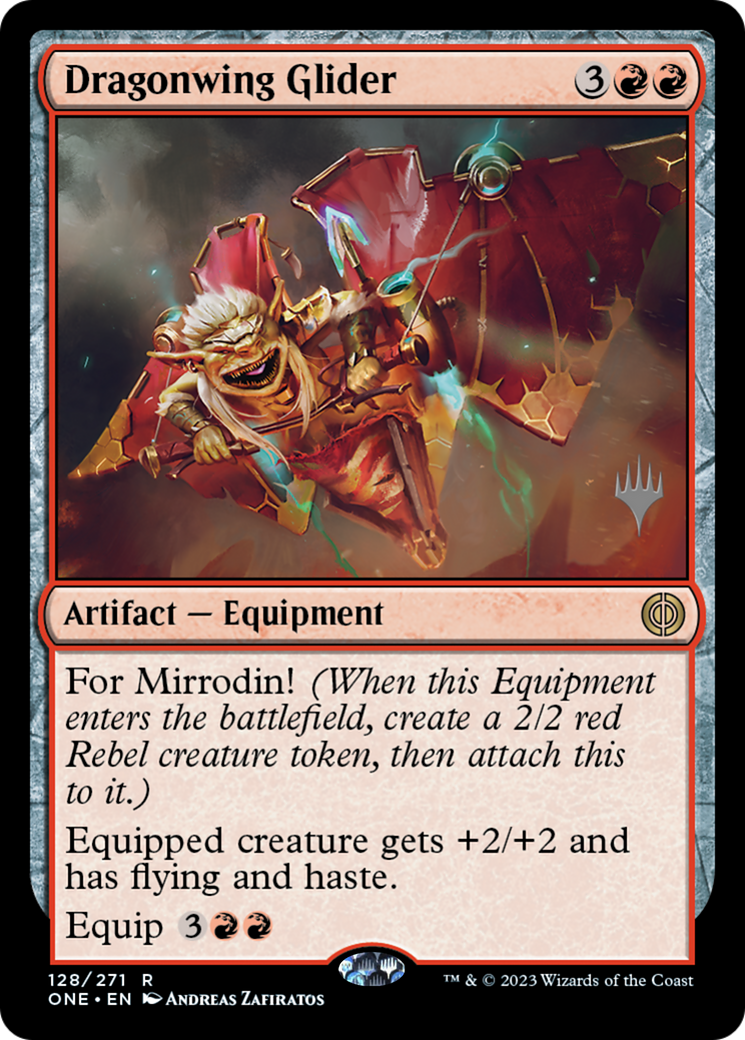 Dragonwing Glider (PPONE-128) - Phyrexia: All Will Be One Promos