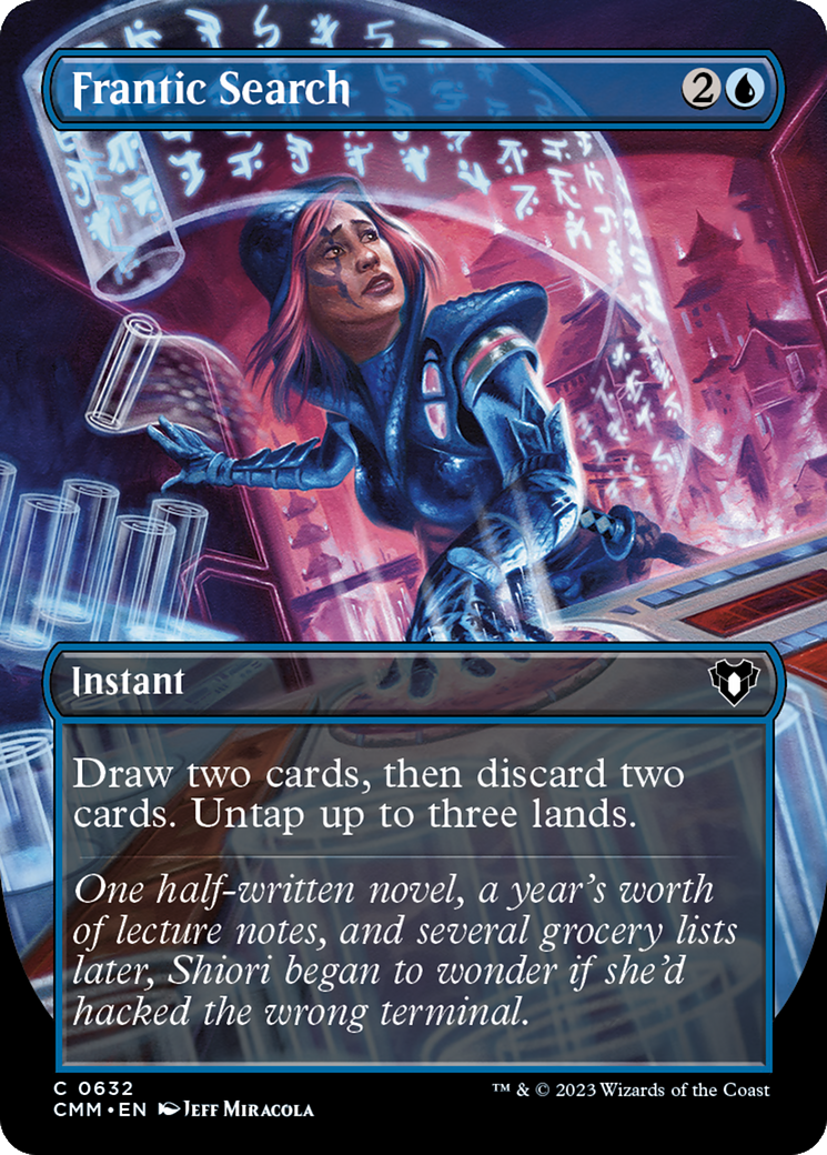 Frantic Search (Borderless) (CMM-632) - Commander Masters (Borderless)