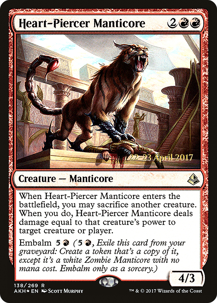 Heart-Piercer Manticore (PRE-138) - Amonkhet Promos Foil