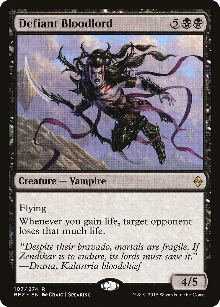 Defiant Bloodlord (BFZ-107) - Battle for Zendikar