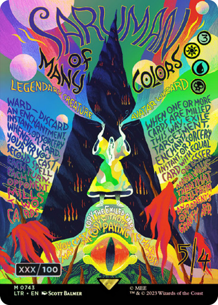Saruman of Many Colors (Borderless Poster) (Serial Numbered) (LTR-743) - The Lord of the Rings: Tales of Middle-earth (Borderless) Foil