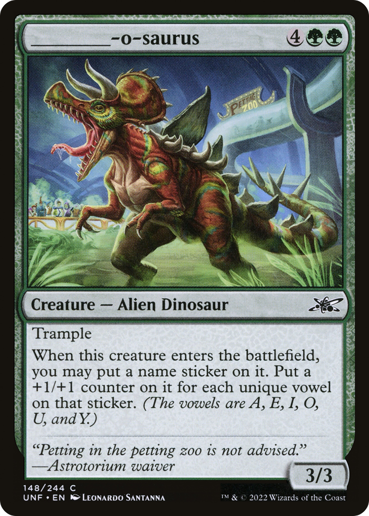 _______-o-saurus (UNF-148) - Unfinity Foil