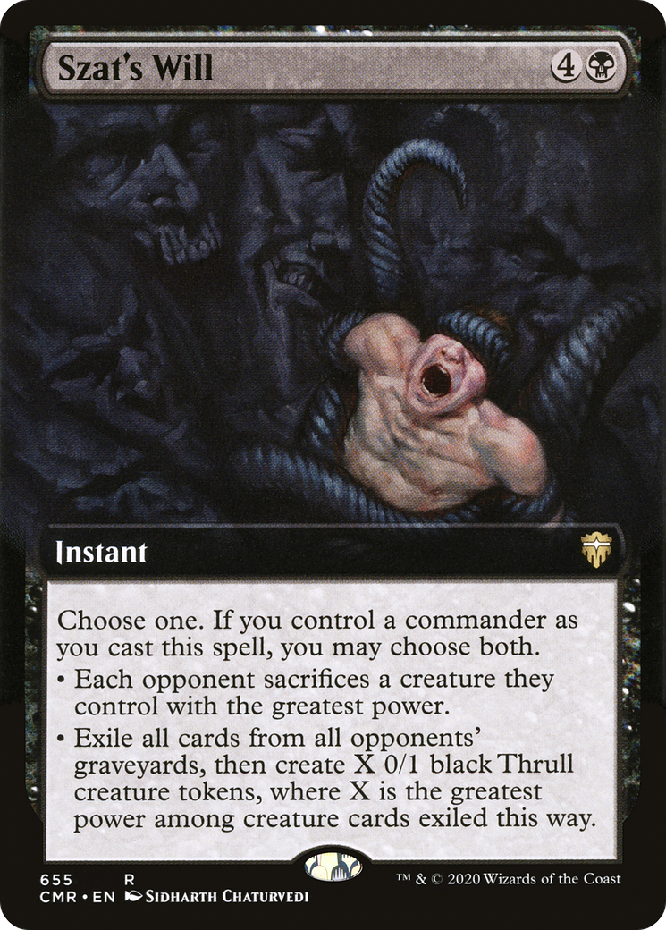 Szat's Will (Extended Art) (CMR-655) - Commander Legends: (Extended Art) Foil