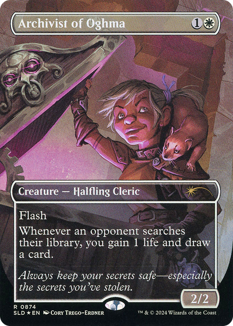 Archivist of Oghma (Rainbow Foil) (SLD-874) - Secret Lair Drop (Borderless) Foil